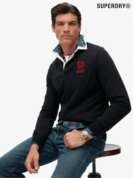 Superdry Blue Vintage Athletic Jersey  Polo shirt (V16247) | £45
