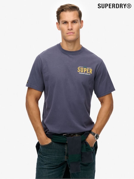 Superdry Blue Tap Room Oversized T-Shirt (V16251) | £30