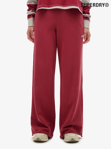 Superdry Red Athletic Essentials Straight Leg Joggers (V16257) | £40