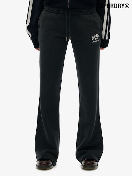 Superdry Black Athletic Embroidered Flare Joggers (V16262) | £40