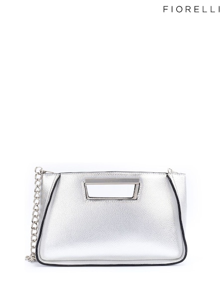 Fiorelli Silver Lola Hard Handle Clutch Bag (V16430) | £55