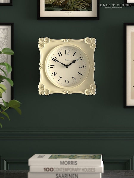 Jones Clocks Cream Rialto Wall Clock 25cm (V16592) | £30