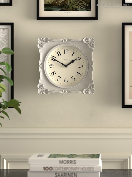 Jones Clocks Overcoat Grey Rialto Wall Clock 25cm (V16596) | £30