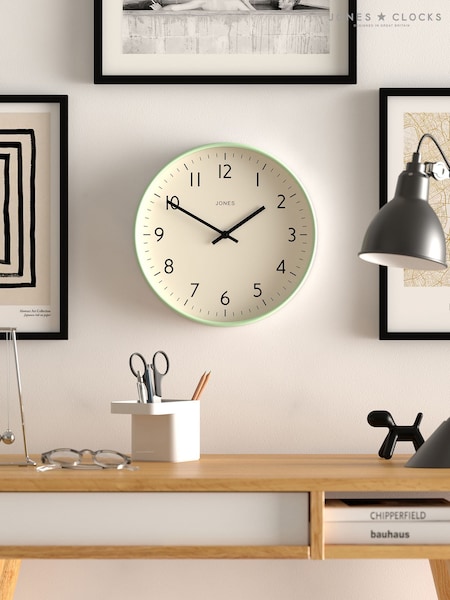 Jones Clocks Neo Mint Studio Wall Clock 30cm (V16600) | £30