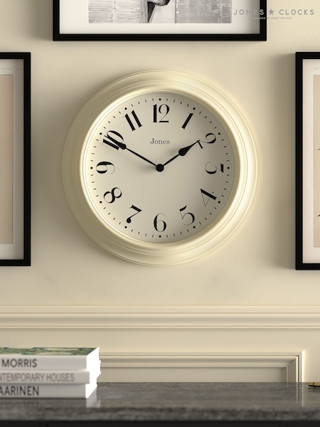 Jones Clocks Cream Fenchurch Wall Clock 40cm (V16634) | £50