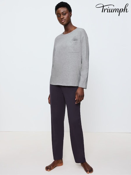 Triumph Grey Pyjamas Set Long Sleeved (V16733) | £38