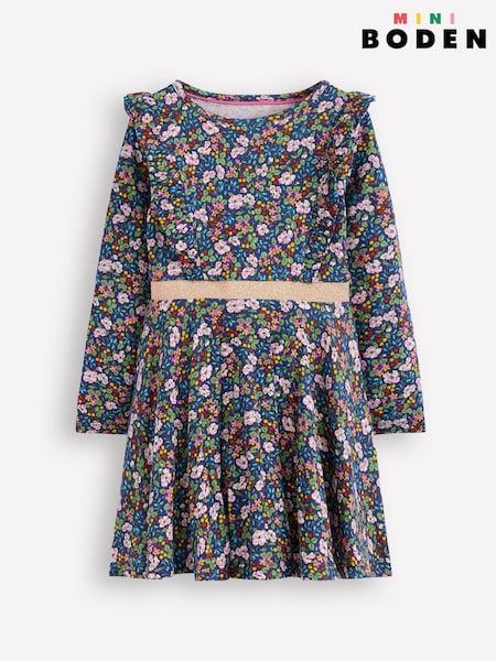 Boden Sky Blue Cora Twirly Jersey Dress (V16783) | £29 - £35