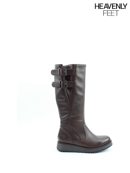 Heavenly Feet Bernice Mid Brown Boots (V17301) | £70
