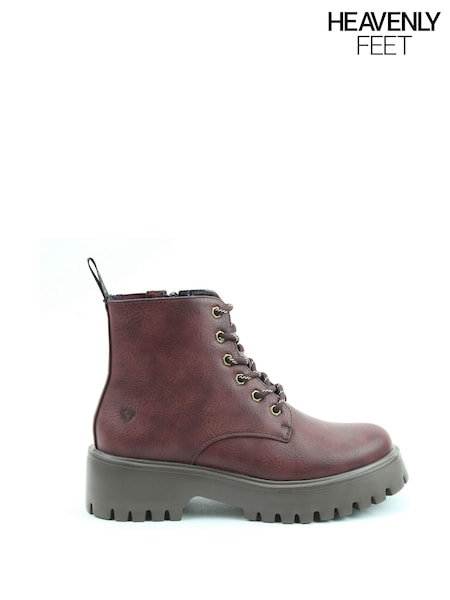 Heavenly Feet Burgundy Red Europa Ankle Boots (V17306) | £65