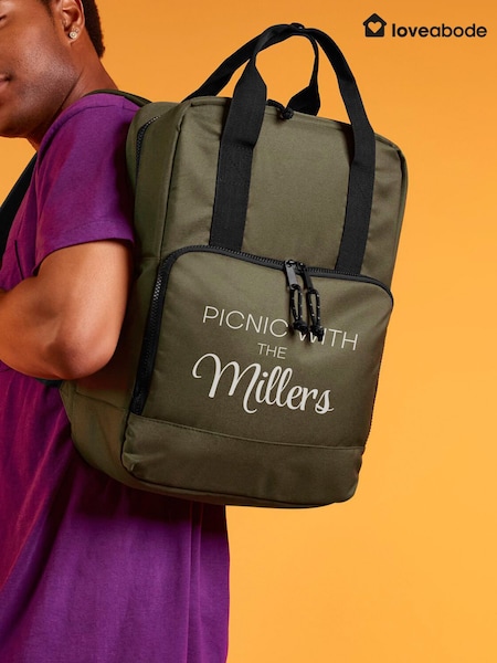 Loveabode Natural Personalised Family Cooler Backpack (V17464) | £32