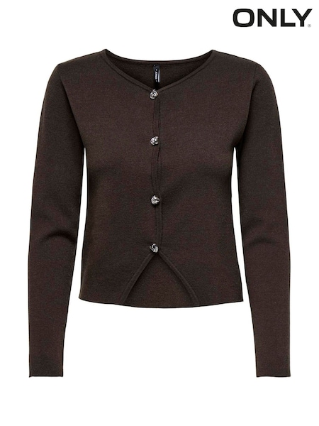ONLY Brown Long Sleeve Button Cardigan (V17969) | £35