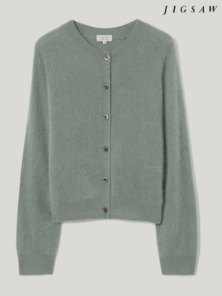 Jigsaw Green Halo Cashmere Cardigan (V18011) | £250