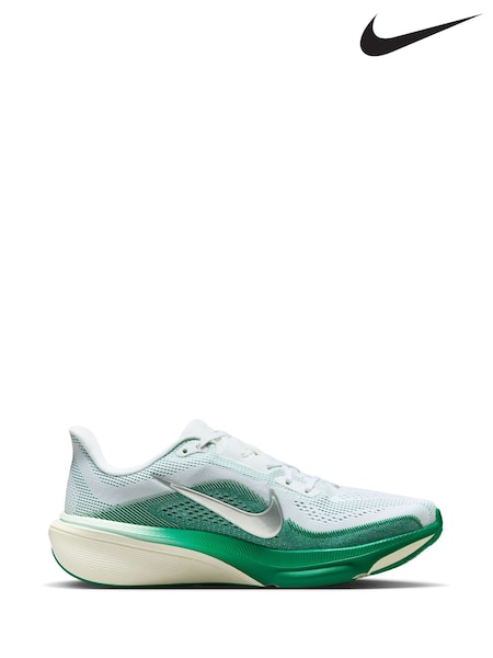 White/Green - Nike Pegasus 42 Road Running Trainers