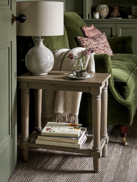 Cotswold Company Smoked Elkstone Oak Side Table (V18438) | £210