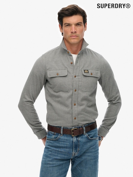 Superdry Grey Trailsman Relaxed Fit Overshirt (V18482) | £50