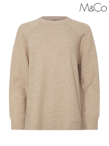 M&Co White Raglan Seam Detail Jumper (V18498) | £30