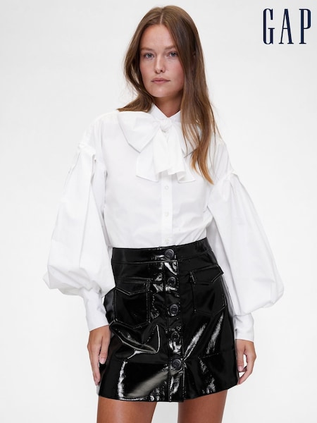 Gap GapStudio White Poplin Bow Shirt (V18634) | £100