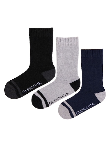 Glenmuir Blue Fully Cushioned Boot Socks 3 pack (V18657) | £12