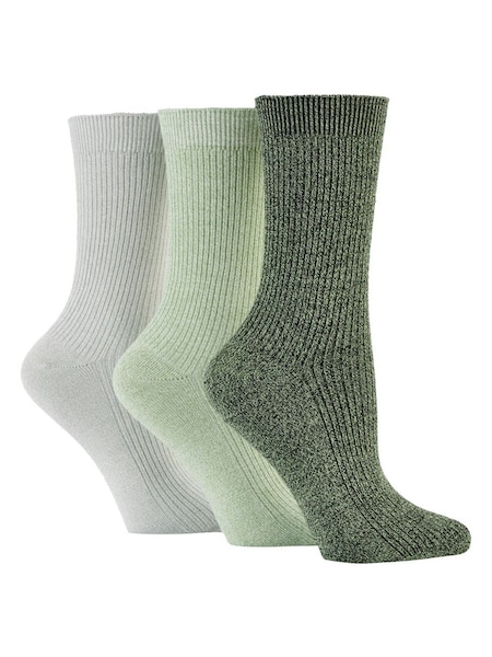 Glenmuir Green Fine Knit Leisure Socks 3 pack (V18658) | £12