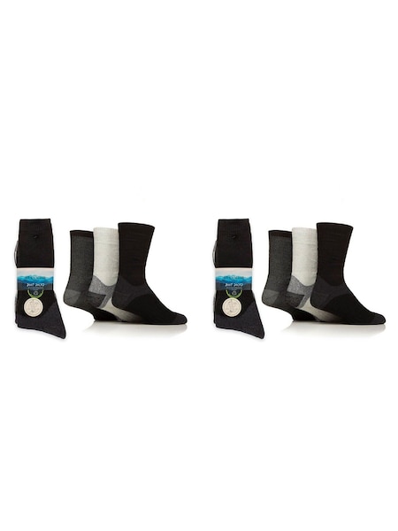 Glenmuir Black Fully Cushioned Boot Socks With Arch Support 6 Pack (V18661) | £16