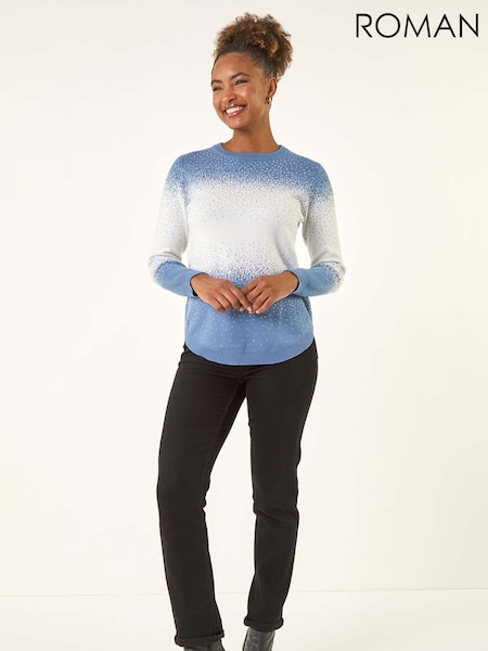 Roman Blue Ombre Soft Knit Jumper (V18770) | £42