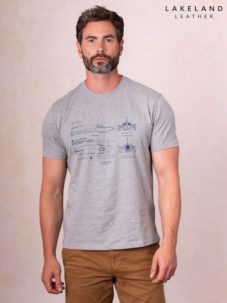 Lakeland Clothing Grey Coniston Bluebird Printed T-Shirt (V18839) | £30