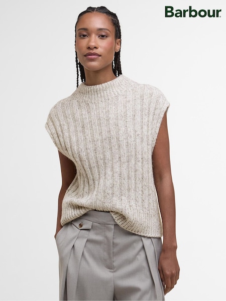 Barbour® Natural Anastasia Knit Oat Jumper (V18879) | £90