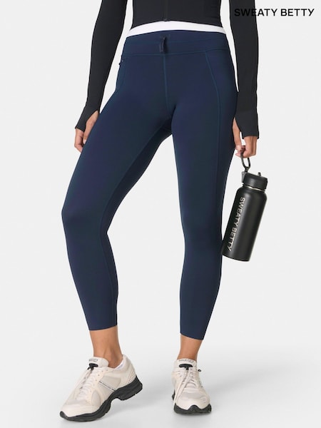 Sweaty Betty Blue Therma Boost Heat Tech 7/8 Walking Leggings (V18947) | £110