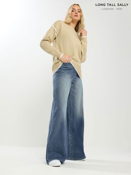 Long Tall Sally Blue Palazzo Jeans (V19059) | £43
