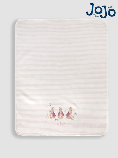 JoJo Maman Bébé Personalised Flopsy Bunny Jersey Shawl (V19121) | £28