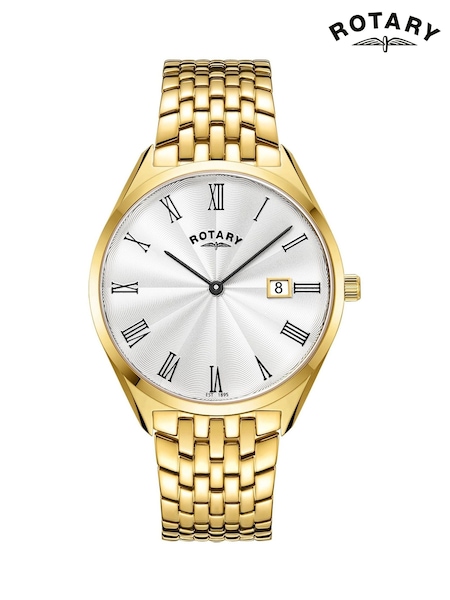 Rotary Gold Plated Ultra Slim Bracelet Watch (V19266) | £199