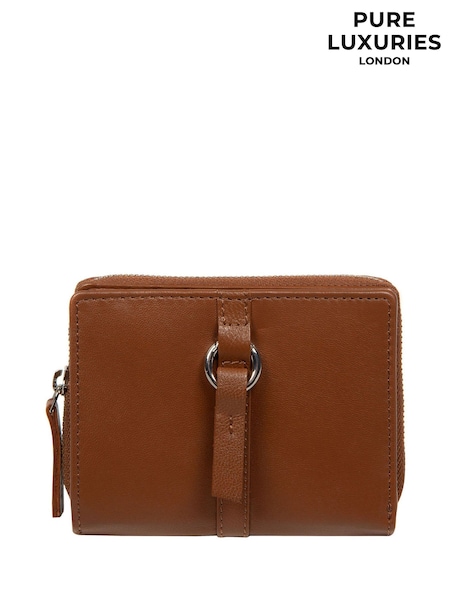 Pure Luxuries London 'Lena' Leather Brown Purse (V19379) | £22