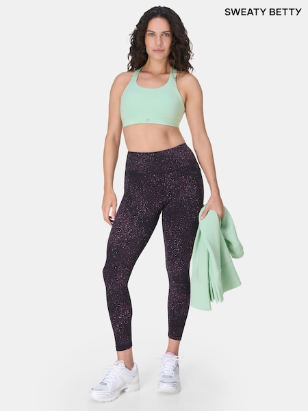 Sweaty Betty Purple 7/8 Length Power Workout Leggings (V19498) | £88
