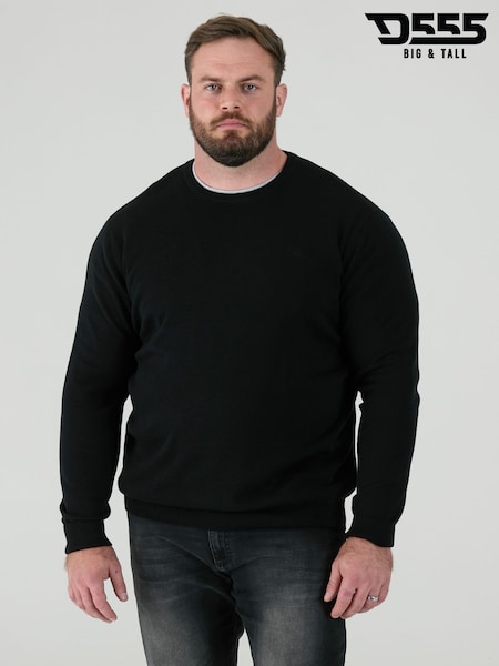 D555 Black JOVANNI 1 Classic Crew Neck Sweater (V19531) | £35
