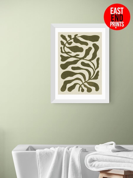 East End Prints White One Hundred Leaved Plant Wall Art Print by Alisa Galitsyna (V19669) | £50 - £130