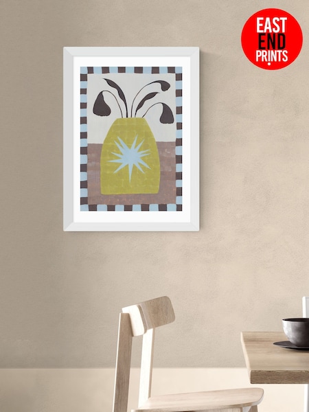 East End Prints White Star Vase Wall Art Print by Jazmine Joye (V19674) | £50 - £130