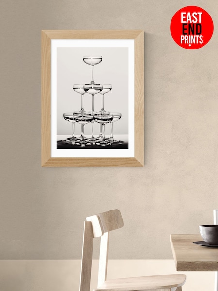 East End Prints Oak Champagne Monochrome II Wall Art Print by 1x Gallery (V19690) | £50 - £130