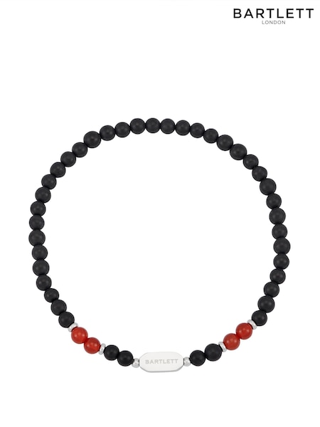 Bartlett Waterproof Onyx Black Bracelet With Red Agate Accent (V19713) | £22