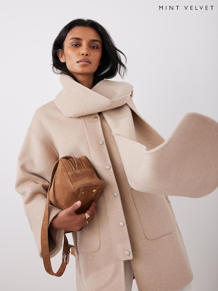 Mint Velvet Brown Blanket Scarf (V19868) | £59