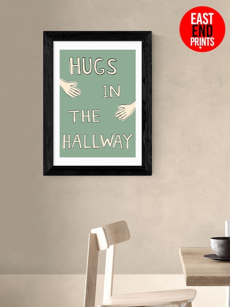 East End Prints Black Hugs In The Hallway Wall Art Print by Amber May Art (V19886) | £50 - £130