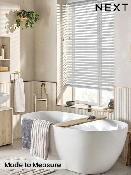 Mission Made To Measure 50mm Sunwood Fauxwood Venetian Blinds