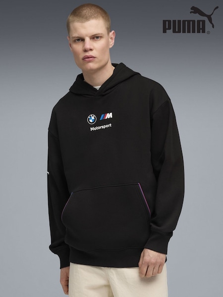 Puma Black BMW M Motorsport Essentials Mens Fleece Hoodie (V19975) | £65