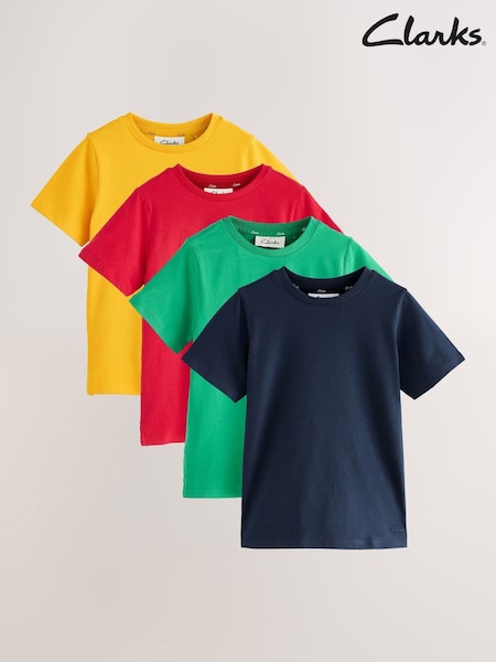 Clarks Multi 4 Pack T-Shirts (V20007) | £16 - £23