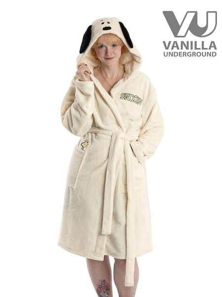 Vanilla Underground White Peanuts Snoopy Hooded Bath Robe (V20122) | £42