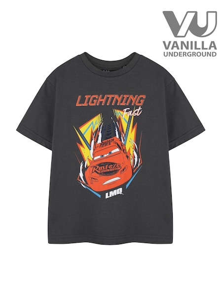 Vanilla Underground Grey Disney Pixar Cars Lightning McQueen Short Sleeved T-Shirt (V20124) | £14