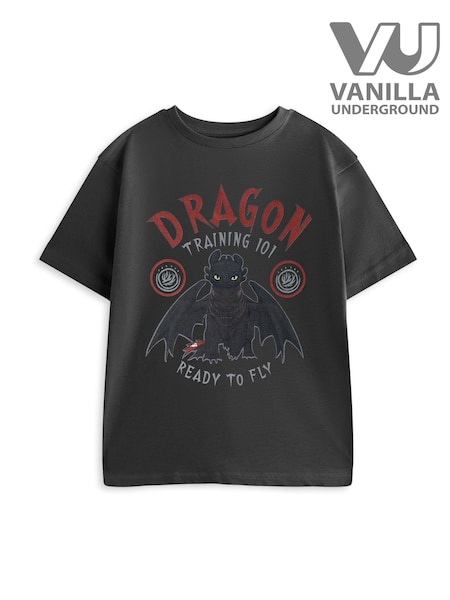 Vanilla Underground Grey How To Train Your Dragon Training 101 Short Sleeved T-Shirt (V20137) | £14