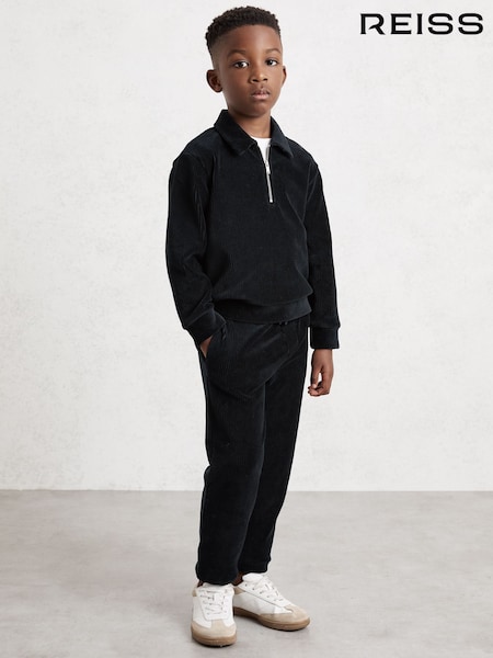 Reiss Navy Caldera 3-9 yrs Corduroy Drawstring Joggers (V20342) | £35