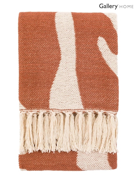 Gallery Home Nutmeg Mira Abstract Throw (V20483) | £40