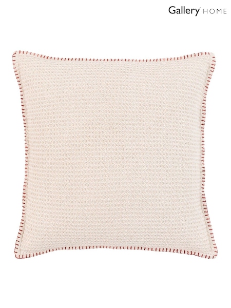 Gallery Home Cream Arlo Textured Cushion (V20490) | £34