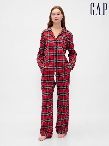 Gap Red Check Adult Flannel Pyjama Set (V20538) | £50